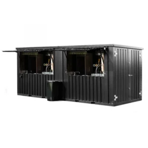 Contentor de barra removível 6 × 2 metros xl preto ral 9005